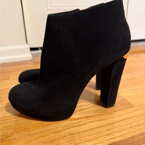 Michael Kors Collection Black Suede High Heel Ankle Boot